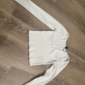 Divided Cream Long Sleeve Women's Top